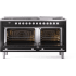 Ilve Professional Plus II UP60FWMPBK - 60 Inch Freestanding Dual Fuel Range