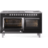 Ilve Professional Plus II UP60FWMPBK - 60 Inch Freestanding Dual Fuel Range