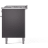 Ilve Professional Plus II UP60FQMPMG - 60 Inch Freestanding Dual Fuel Range (Solid Door)