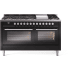 Ilve Professional Plus II UP60FWMPBK - 60 Inch Freestanding Dual Fuel Range