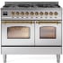 Ilve Nostalgie II Collection UPD406NMPSSGLP - 40 Inch Dual Fuel Range