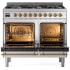 Ilve Nostalgie II Collection UPD406NMPSSGLP - 40 Inch Dual Fuel Range