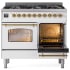 Ilve Nostalgie II Collection UPD406NMPWHGLP - 40 Inch Dual Fuel Range