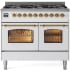 Ilve Nostalgie II Collection UPD406NMPWHGLP - 40 Inch Dual Fuel Range