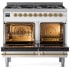 Ilve Nostalgie II Collection UPD406NMPWHGLP - 40 Inch Dual Fuel Range