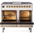 Ilve Nostalgie Collection UPD40FNMPAWG - 40 Inch Freestanding Dual Fuel Range in Opened View