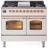 Ilve Nostalgie Collection UPD40FNMPAWP - 40 Inch Freestanding Dual Fuel Range in Front View