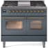 Ilve Nostalgie II Collection UPD40FNMPBGG - 40 Inch Freestanding Dual Fuel Range in Cooktop View