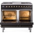 Ilve Nostalgie Collection UPD40FNMPBKBLP - 40 Inch Freestanding Dual Fuel Range in Opened View