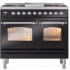 Ilve Nostalgie Collection UPD40FNMPBKCLP - 40 Inch Freestanding Dual Fuel Range in Front View