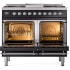 Ilve Nostalgie Collection UPD40FNMPBKCLP - 40 Inch Freestanding Dual Fuel Range in Opened View