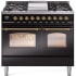 Ilve Nostalgie Collection UPD40FNMPBKG - 40 Inch Freestanding Dual Fuel Range in Front View