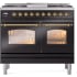 Ilve Nostalgie Collection UPD40FNMPBKG - 40 Inch Freestanding Dual Fuel Range in Front View