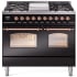 Ilve Nostalgie Collection UPD40FNMPBKP - 40 Inch Freestanding Dual Fuel Range in Front View