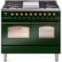 Ilve Nostalgie Collection UPD40FNMPEGB - 40 Inch Freestanding Dual Fuel Range in Front View
