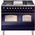Ilve Nostalgie Collection UPD40FNMPMBBLP - 40 Inch Freestanding Dual Fuel Range in Front View