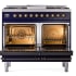 Ilve Nostalgie Collection UPD40FNMPMBBLP - 40 Inch Freestanding Dual Fuel Range in Opened View