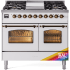 Ilve Nostalgie II Collection UPD40FNMPRAB - 40 Inch Freestanding Dual Fuel Range in Front View