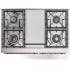 Ilve Nostalgie II Collection UPD40FNMPRAP - 40 Inch Freestanding Dual Fuel Range in Cooktop View