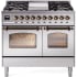 Ilve Nostalgie Collection UPD40FNMPSSB - 40 Inch Freestanding Dual Fuel Range in Front View