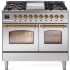 Ilve Nostalgie Collection UPD40FNMPSSG - 40 Inch Freestanding Dual Fuel Range in Front View