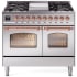 Ilve Nostalgie Collection UPD40FNMPSSPLP - 40 Inch Freestanding Dual Fuel Range in Front View