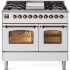 Ilve Nostalgie Collection UPD40FNMPWHB - 40 Inch Freestanding Dual Fuel Range in Front View