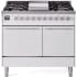 Ilve Professional Plus II UPD40FQMPWHLP - 40 Inch Freestanding Dual Fuel Range with 6 Sealed Burners