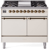 Ilve Nostalgie II Collection UPD40FQNMPAWB - 40 Inch Freestanding Dual Fuel Range in Front View