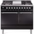 Ilve Nostalgie II Collection UPD40FQNMPBKCLP - 40 Inch Freestanding Dual Fuel Range in Front View