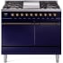 Ilve Nostalgie II Collection UPD40FQNMPMBB - 40 Inch Freestanding Dual Fuel Range in Front View