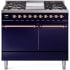 Ilve Nostalgie II Collection UPD40FQNMPMBPLP - 40 Inch Freestanding Dual Fuel Range in Front View