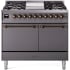 Ilve Nostalgie II Collection UPD40FQNMPMGBLP - 40 Inch Freestanding Dual Fuel Range in Front View