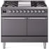 Ilve Nostalgie II Collection UPD40FQNMPMGC - 40 Inch Freestanding Dual Fuel Range in Front View