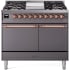 Ilve Nostalgie II Collection UPD40FQNMPMGP - 40 Inch Freestanding Dual Fuel Range in Front View