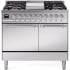 Ilve Nostalgie II Collection UPD40FQNMPSSC - 40 Inch Solid Door Freestanding Dual Range with 6 Sealed Burner in Chromee Trim