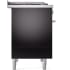 Ilve Professional Plus II UPD40FQMPBKLP - 40 Inch Freestanding Dual Fuel Range with 6 Sealed Burners