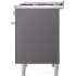 Ilve Professional Plus II UPD40FQMPMG - 40 Inch Freestanding Dual Fuel Range with 6 Sealed Burners