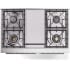 Ilve Professional Plus II UPD40FQMPRA - 40 Inch Freestanding Dual Fuel Range with 6 Sealed Burners