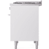Ilve Professional Plus II UPD40FQMPWHLP - 40 Inch Freestanding Dual Fuel Range with 6 Sealed Burners