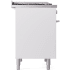 Ilve Professional Plus II UPD40FQMPWHLP - 40 Inch Freestanding Dual Fuel Range with 6 Sealed Burners