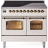 Ilve Nostalgie II Collection UPDI406NMPAWB - 40 Inch Freestanding Electric Induction Range in Front View