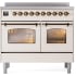 Ilve Nostalgie II Collection UPDI406NMPAWB - 40 Inch Freestanding Electric Induction Range in Front View