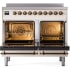 Ilve Nostalgie II Collection UPDI406NMPAWB - 40 Inch Freestanding Electric Induction Range in Opened View