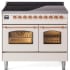 Ilve Nostalgie II Collection UPDI406NMPAWP - 40 Inch Freestanding Electric Induction Range in Front View