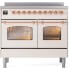 Ilve Nostalgie II Collection UPDI406NMPAWP - 40 Inch Freestanding Electric Induction Range in Front View