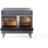 Ilve Nostalgie II Collection UPDI406NMPBGC - 40 Inch Freestanding Induction Range in Opened View