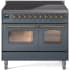 Ilve Nostalgie II Collection UPDI406NMPBGG - 40 Inch Freestanding Induction Range in Front View