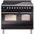 Ilve Nostalgie II Collection UPDI406NMPBKC - 40 Inch Freestanding Electric Induction Range in Front View