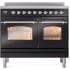 Ilve Nostalgie II Collection UPDI406NMPBKC - 40 Inch Freestanding Electric Induction Range in Front View